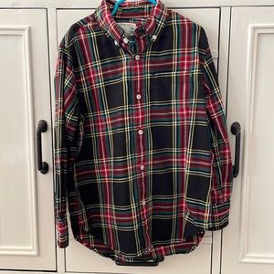 J Crew cuts plaid Christmas boys button down